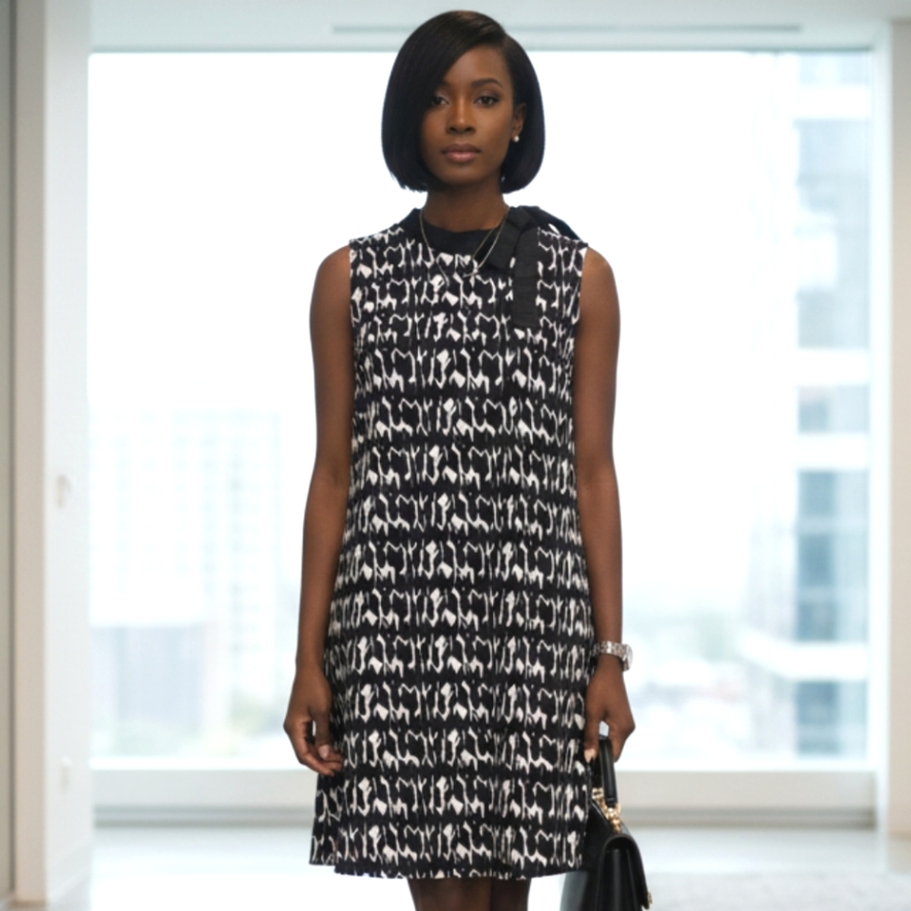 Karl Lagerfield Shift Dress With Detachable Collar